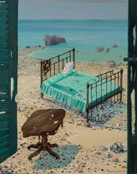 Das Bett am Strand