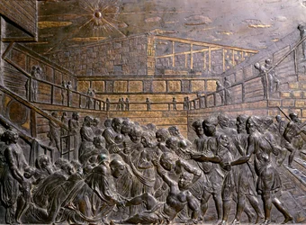 Italien, Padua, Basilika des Heiligen Antonius von Padua, Hl. Antonius heilt den Fuß eines Jugendlichen
