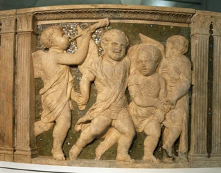 Pergamo del Duomo: Musizierende Engel