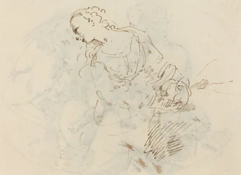 Weibliche Figur (reumütige Magdalena?) [verso]