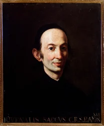 Porträt von Giovenale Sacchi, italienischer Musikwissenschaftler. 18. Jahrhundert