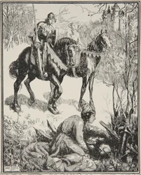 Eine Dame weint bitterlich, Illustration aus 