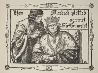 Wie Mordred gegen Sir Launcelot plante, Illustration aus 