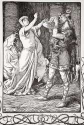 Die Königin rief ihm zu, aufzuhören, 1905