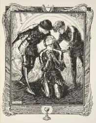 Dann gingen sie zu Sir Galahad, Illustration aus 