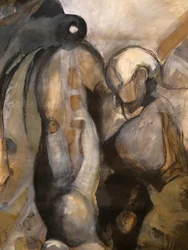 Abstrakte Figuren umarmen sich