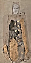Abstrakte Goldene Figur