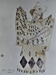 Engelhafter geometrischer Musiker