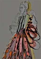 Dramatische Modeillustration