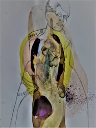 Goldene Abstrakte Figur