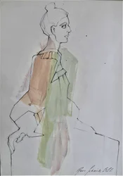 Stilisiertes Frauenprofil