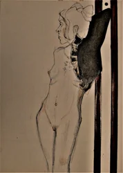 Geflügelte Nackte Figur