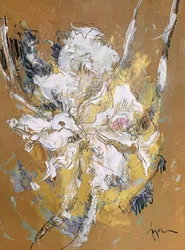 Leuchtende weiße Blüte