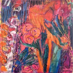 Lebendige abstrakte Blumen