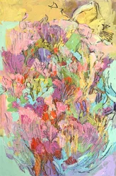 Lebendige Gartenblüten