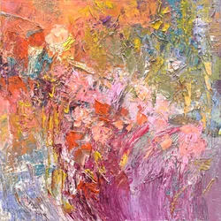 Lebendige Impasto-Blumen