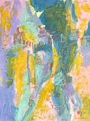 Lebhaftes gelb-blaues Abstrakt