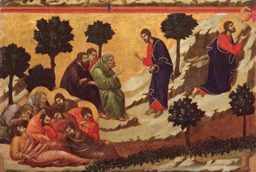 Agonie im Garten. Maestà-Altarbild (Tempera auf Holz)