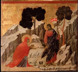 Erscheinung Jesu vor Maria Magdalena nach der Auferstehung. Maestà-Altarbild