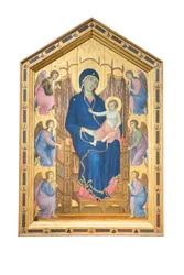 Madonna und Kind auf dem Thron mit Engeln