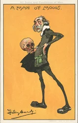 Ein Mann der Stimmungen: Shakespeares Figur Hamlet mit dem Schädel von Yorick