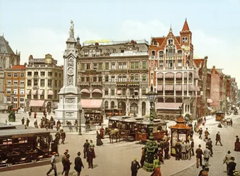 Blick auf den Dam-Platz in Amsterdam