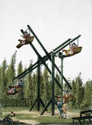 Ein Riesenrad, aus 