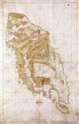 Karte der Insel Timor, ca. 1760