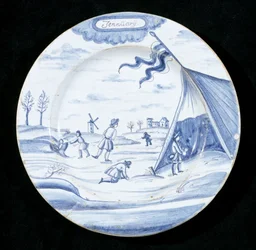 Delfter Teller, der Monat Januar