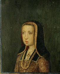 Margarete von Österreich, Statthalterin der Niederlande, Tochter von Kaiser Maximilian (Gemälde auf Holz)