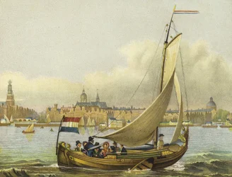 Vergnügungsbootfahren auf dem Y, Niederlande, 19. Jahrhundert