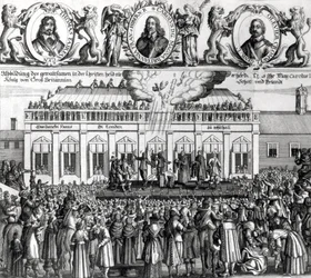 Die Enthauptung König Karls I. (1600-49), 1649