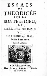 Titelseite für Theodizee von Gottfried Leibniz, zweite Ausgabe veröffentlicht 1712