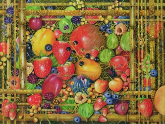 Früchte in Bambusbox, 1999