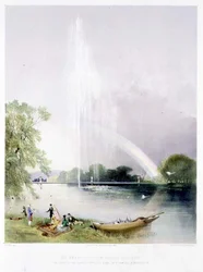 Der Große Brunnen, Enville Gardens, veröffentlicht von Thomas McLean