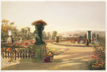 Der Parterre, Trentham Hall Gardens, veröffentlicht von Thomas McLean
