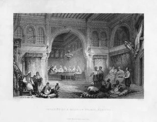 Innenraum eines maurischen Palastes, Algier, Algerien, 1839