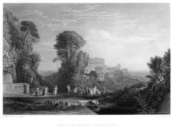 Tempel des Jupiter Panhellenius, 19. Jahrhundert