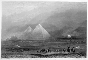 Die Pyramiden, Gizeh, Ägypten, 19. Jahrhundert