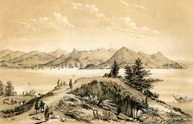 Die Bucht und Insel von Hongkong, 1847