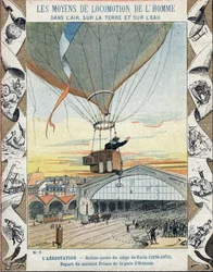 Krieg von 1870 - Belagerung von Paris: Ballonpost - Abfahrt des Seemanns Prinz vom Gare d