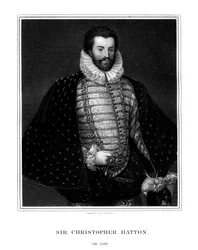 Sir Christopher Hatton, englischer Politiker, 1827