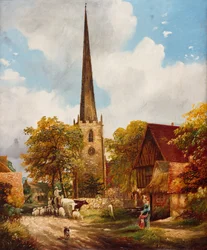 Yardley Kirche und Schule