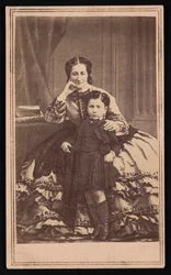 Porträt von Eugénie de Montijo und Sohn