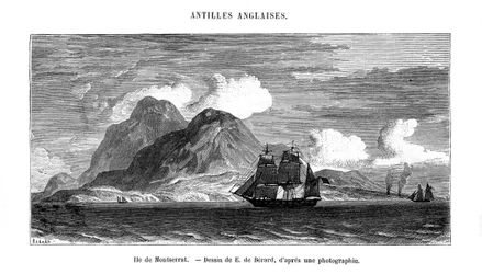 Die Insel Montserrat im Karibischen Meer, 19. Jahrhundert
