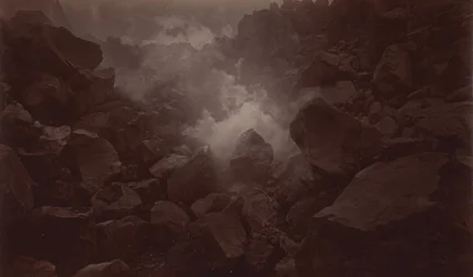 Krater des Vulkans, Quetzaltenango-Guatemala, 1875