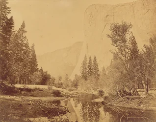 Tutokanula. Tal des Yosemite. (Der große Häuptling) "El Capitan." 3500 Fuß hoch.