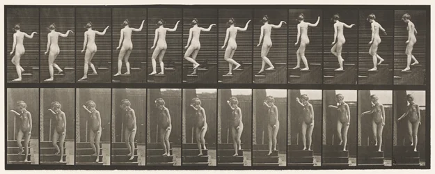 Tafel 132. Treppenabstieg, Umschauen und Winken