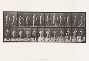 Tafel 552. Hemiplegie; Gehen mit Stock, 1885