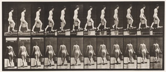 Tafel 83. Steigung hinaufsteigen, Eimer Wasser in der rechten Hand